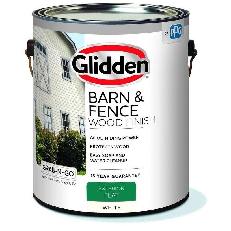 Exterior Flat Paint Durable Mildew Resistant Washable Wood Metal Fence Barn New