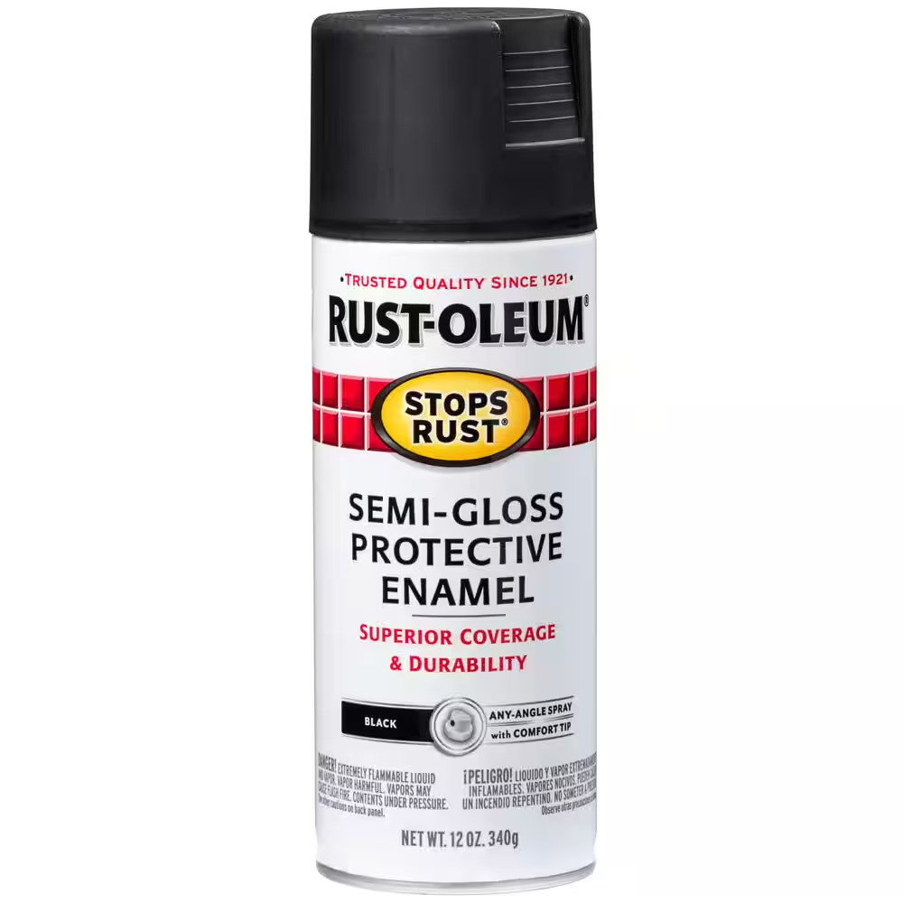 12 Oz. Protective Enamel Semi-Gloss Black Spray Paint (6-Pack)