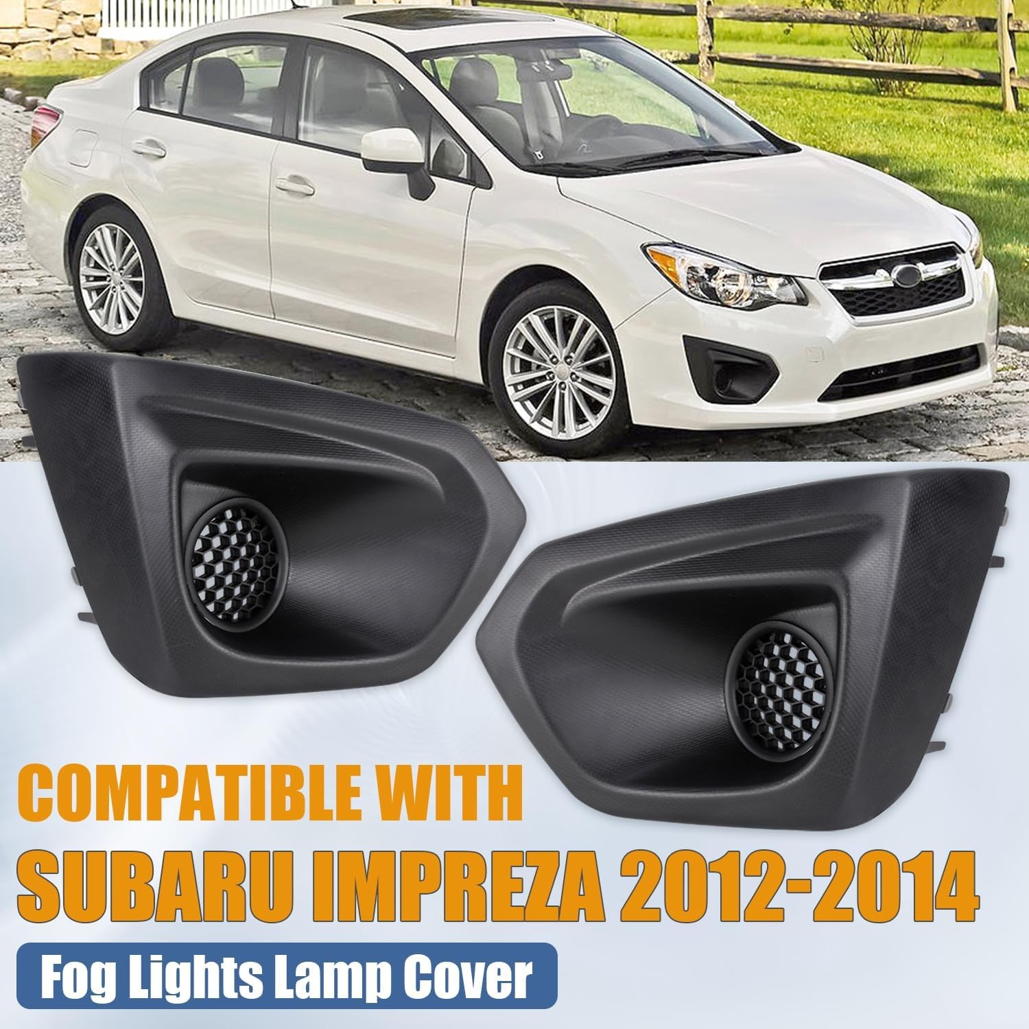 COOL STAR Fog Lights Lamp Cover Compatible with Subaru Impreza 2012 2013 2014 Fo