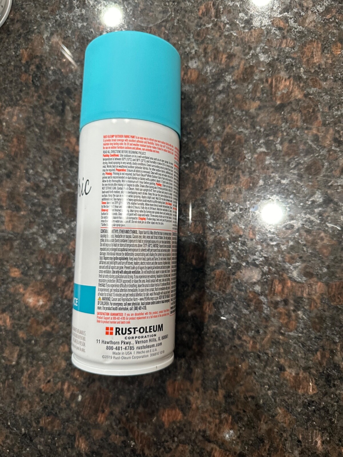 3 cans – Turquoise, Professional Fabric Spray Paint, 12 oz. Fabric Spray Paint