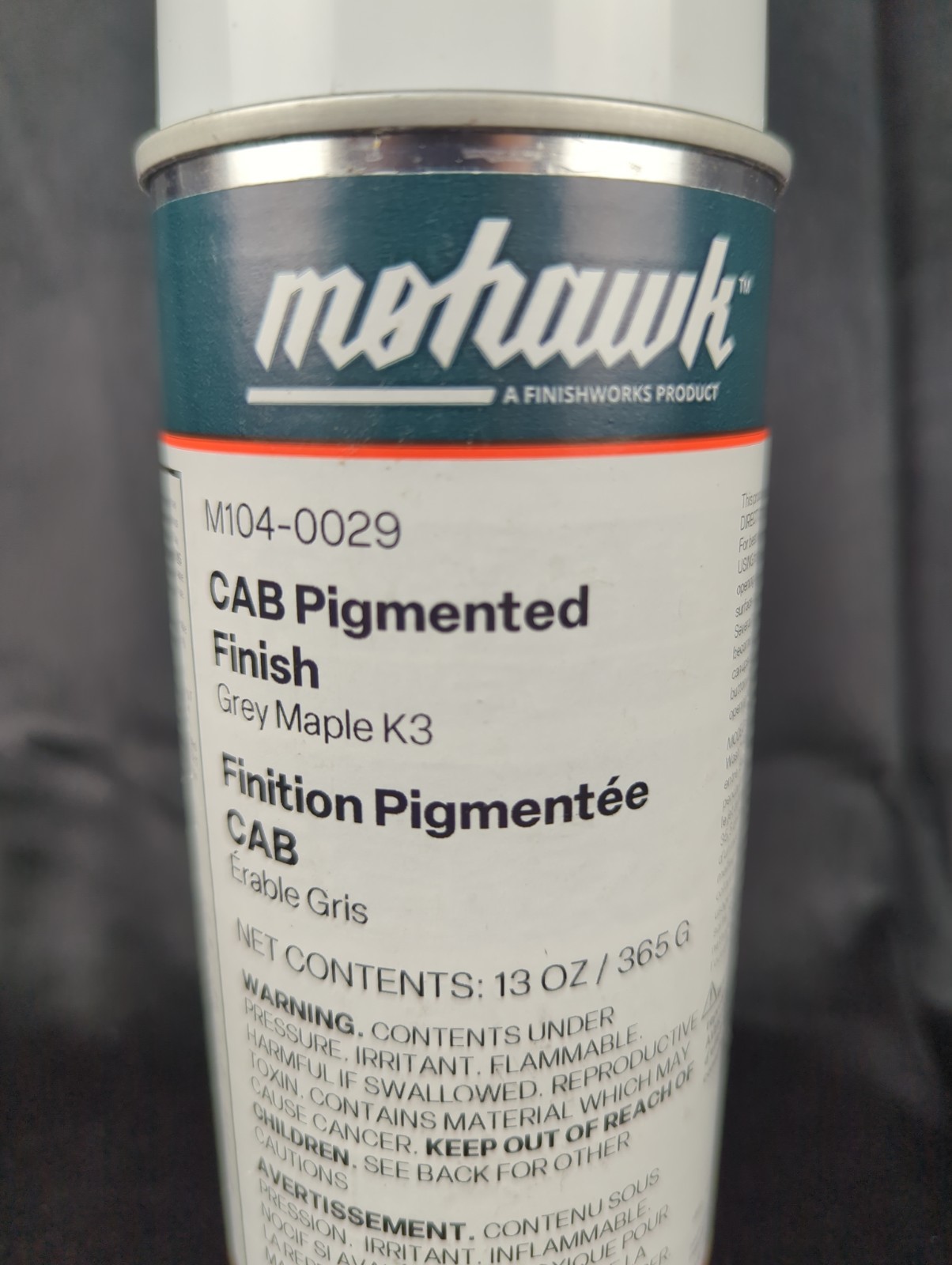 Mohawk M104-0029 Cab Pigmented Finish Grey Maple 13 ounces