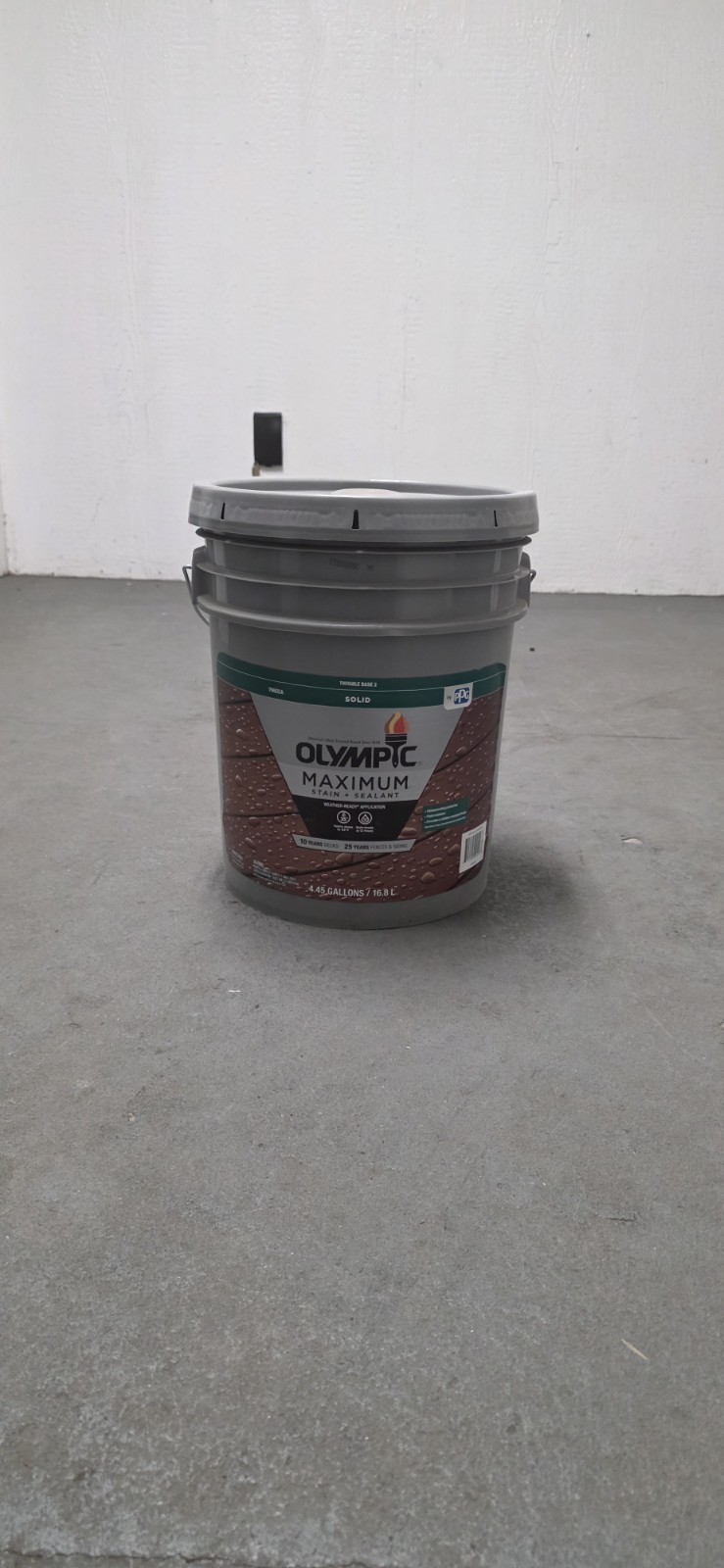 Olympic Maximum Solid Stain + Sealant Tintable Base 2 5gal Deck/Fence
