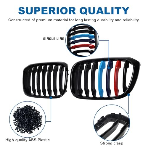 G01 G02 Color Grille，Front Kidney 2018-2021 X3 G01 X4 G02 Single Slat & M Color