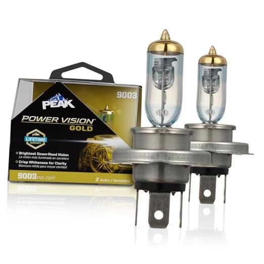 Power Vision Gold Automotive Headlights 9003/H4/HB2 60/55W – High Performance