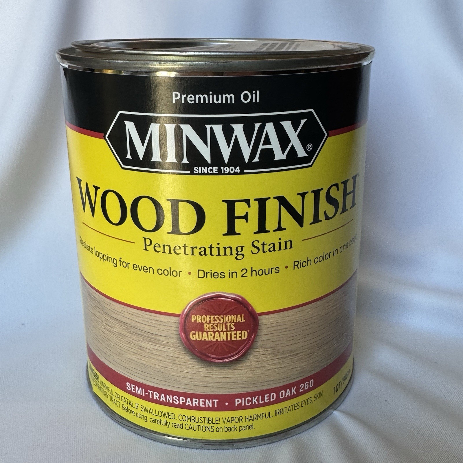 Minwax Wood Finish Penetrating Stain Pickled Oak 260 New 1 Quart Discontinued