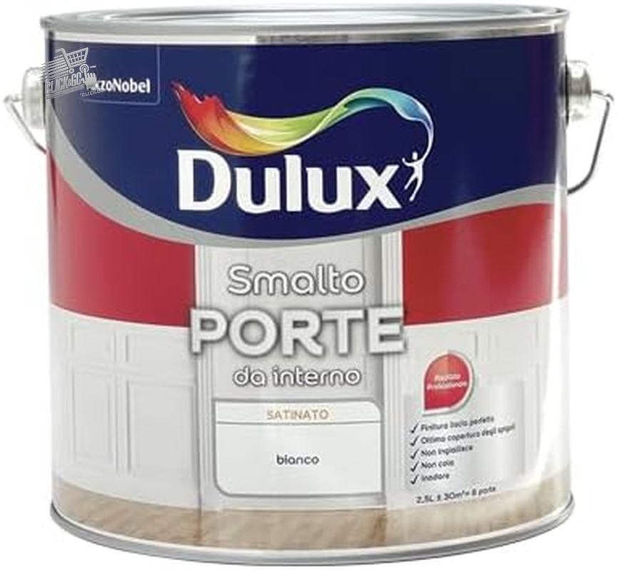 White Enamel Dulux Doors Wood Metal PVC Paint Interior Furniture 2.5L