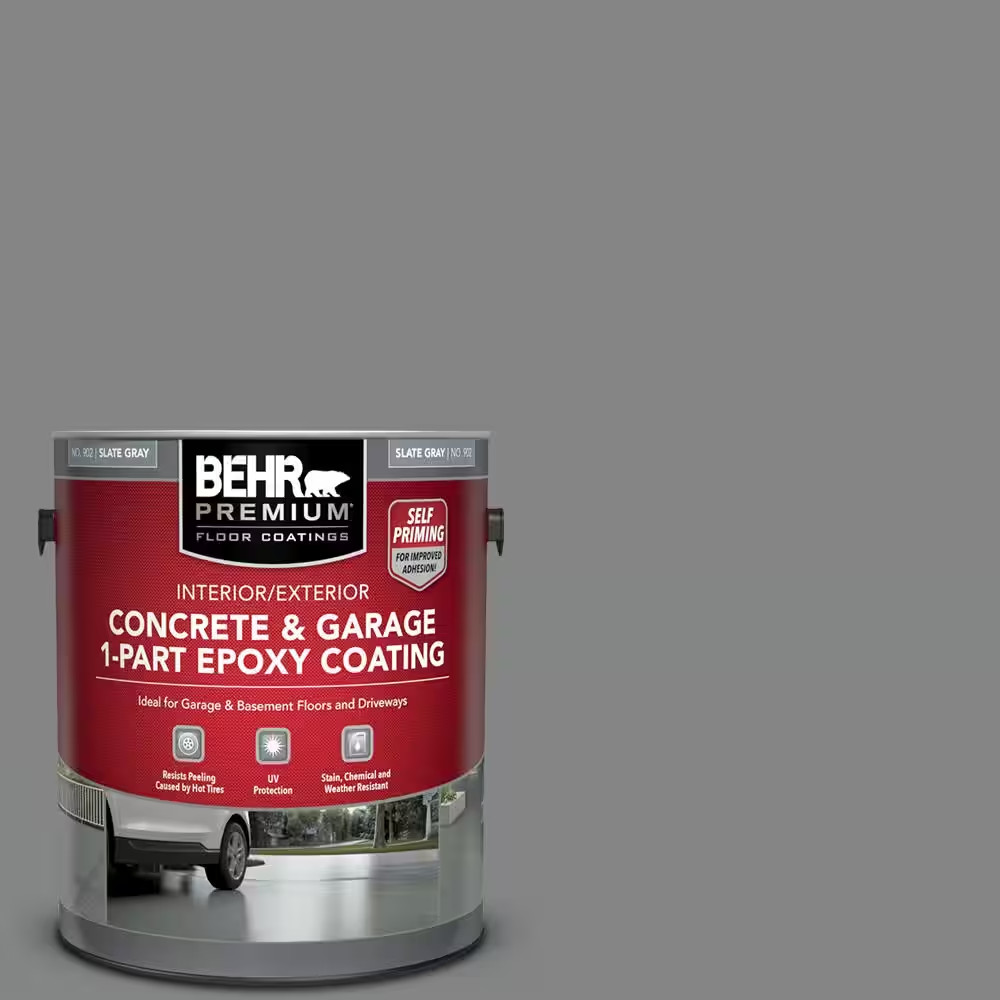 1 Gal. Slate Gray Self-Priming 1-Part Epoxy Satin Interior/Exterior Concrete and