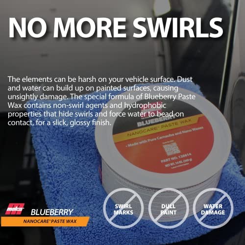 Nano Care Blueberry Paste Wax – Creates High Gloss Finish and Long-Lasting
