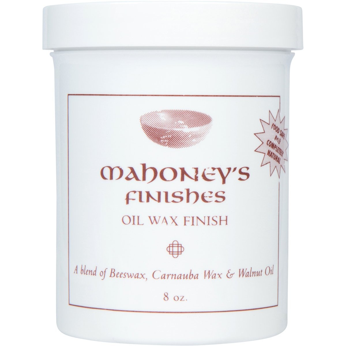 Mahoney’s Finishes Walnut Oil Wax: Food Safe Wood 8oz. Oil/Wax Finish, Clear