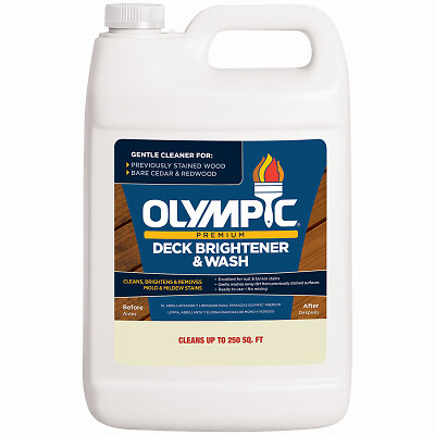 Olympic 52120/01 Deck Brightener & Wash, Ready-to-Use, 1-Gallon – Quantity 1