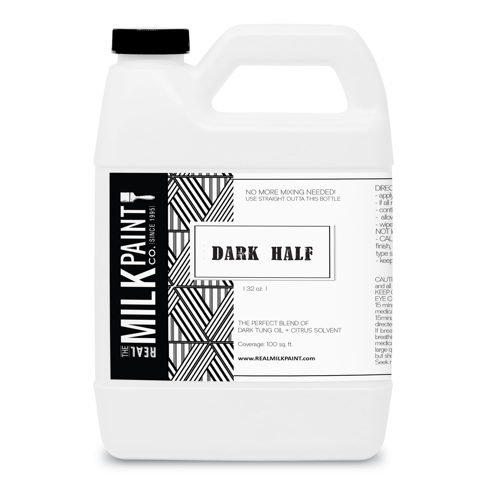 Real Milk Paint Dark Half, Tung Oil 1 Quart (Pack of 1), Orange Peel