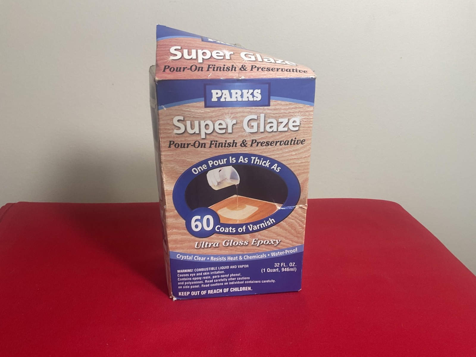 Parks 241352 Super Glaze Pour-On Finish & Preservative Crystal Clear Ultra Gloss