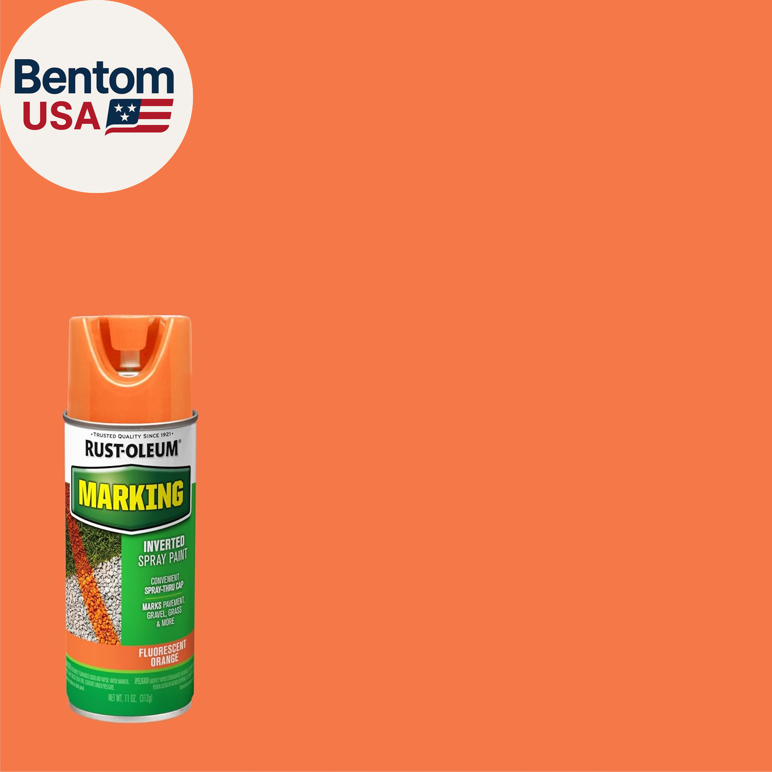 1987830 Specialty Marking Spray Paint, 11 Oz, Fluorescent Orange