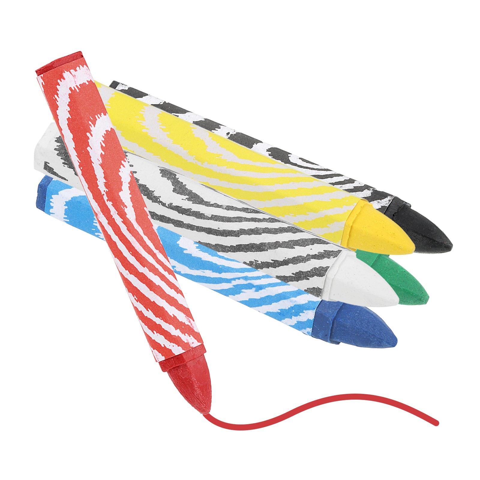 12Pcs Lumber Marking Crayons 6 Colors Hex Wax Tire Marker 4.1″ x 0.59″