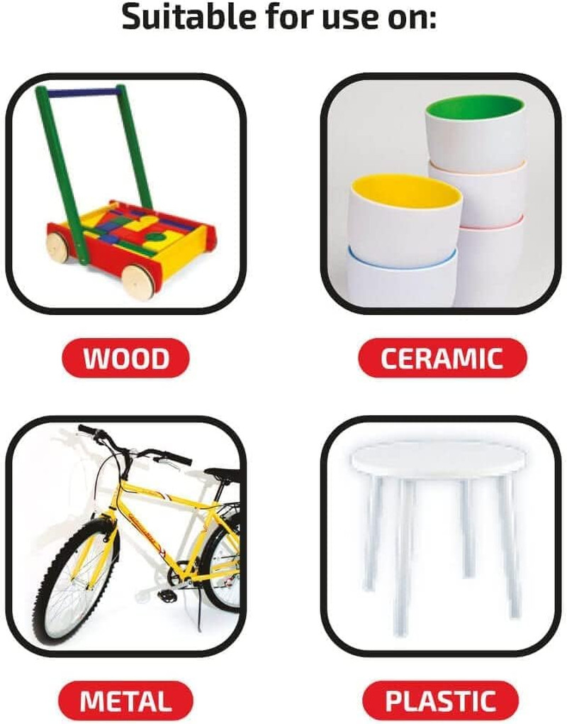 Easy Spray Paint – Gloss White, 400Ml – Acrylic Spray for Wood, Metal, Plastic &