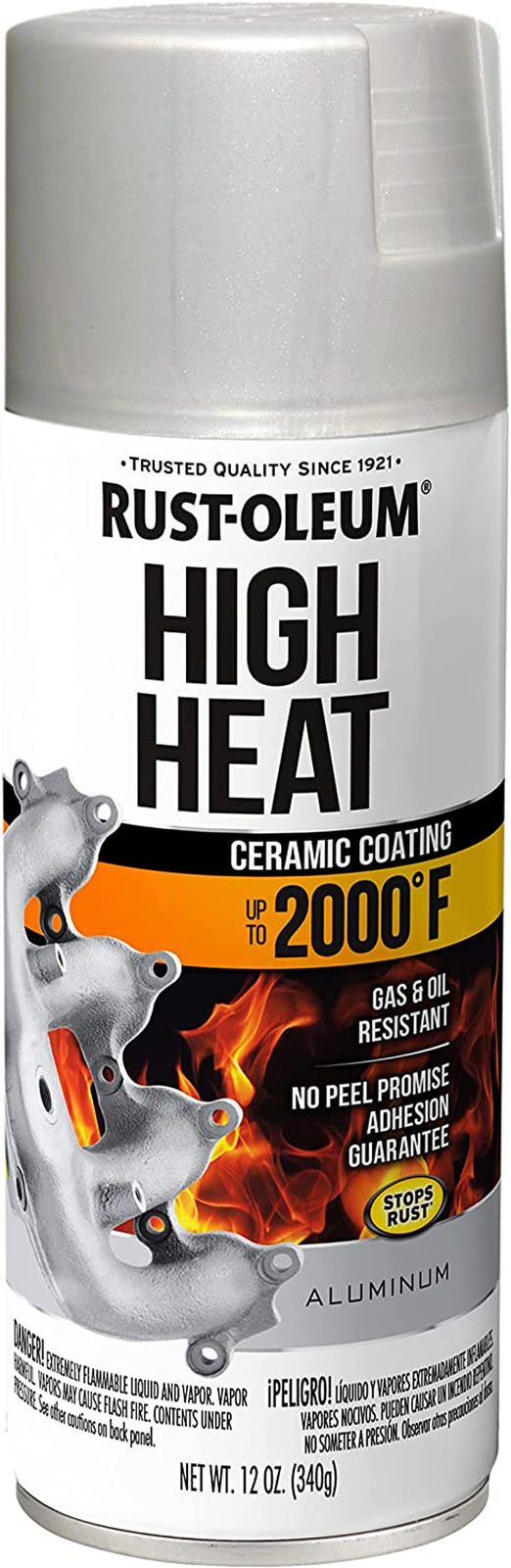 248904 Automotive High Heat Spray Paint, 12 Ounce (Pack of 1), Flat Aluminum