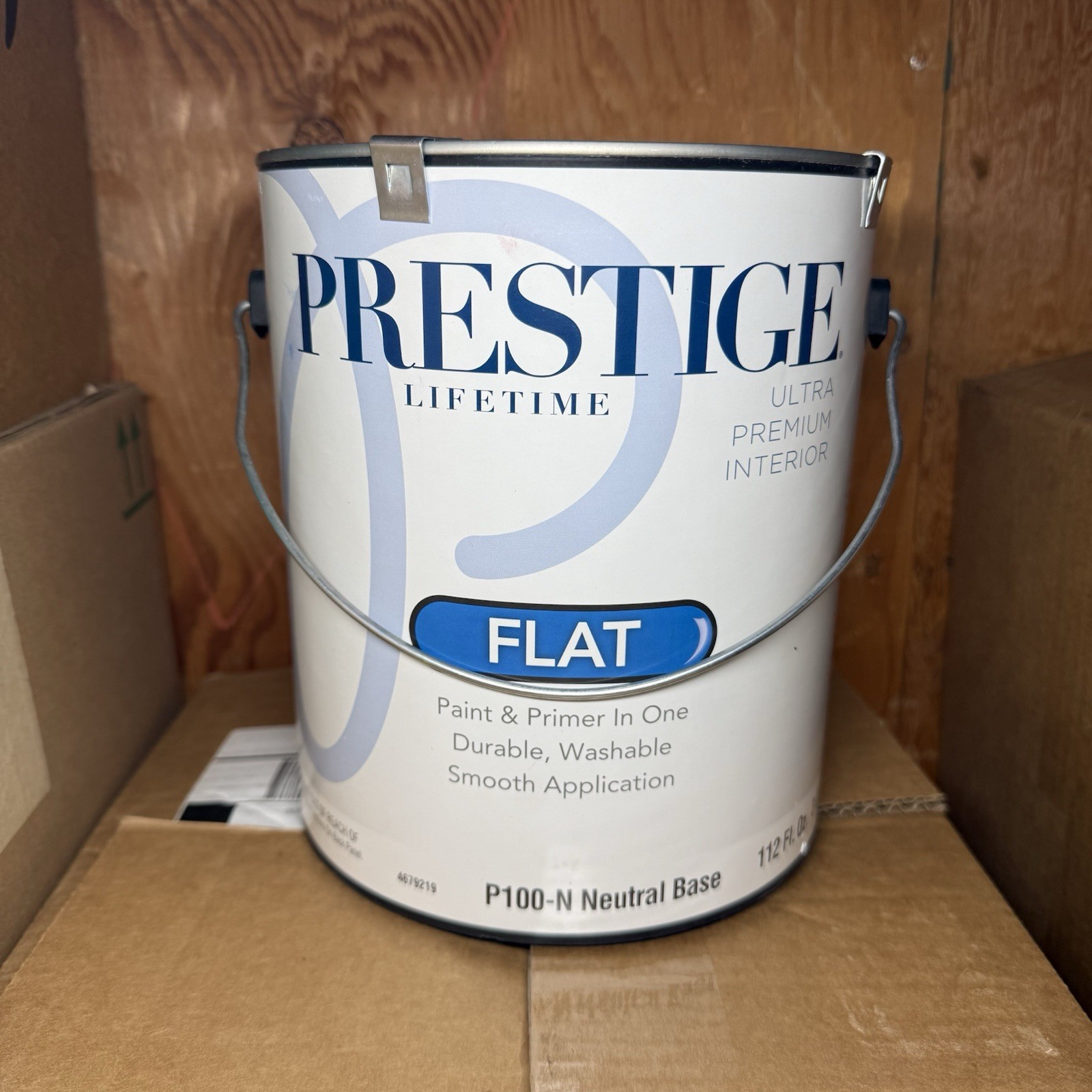 PRESTIGE Interior Paint & Primer in One, Cherry Brandy, Flat, 112 fl oz – NEW