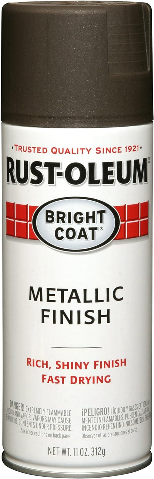 7713830 Stops Rust Bright Coat Metallic Spray Paint, 11 Ounce (Pack of 1), Dark