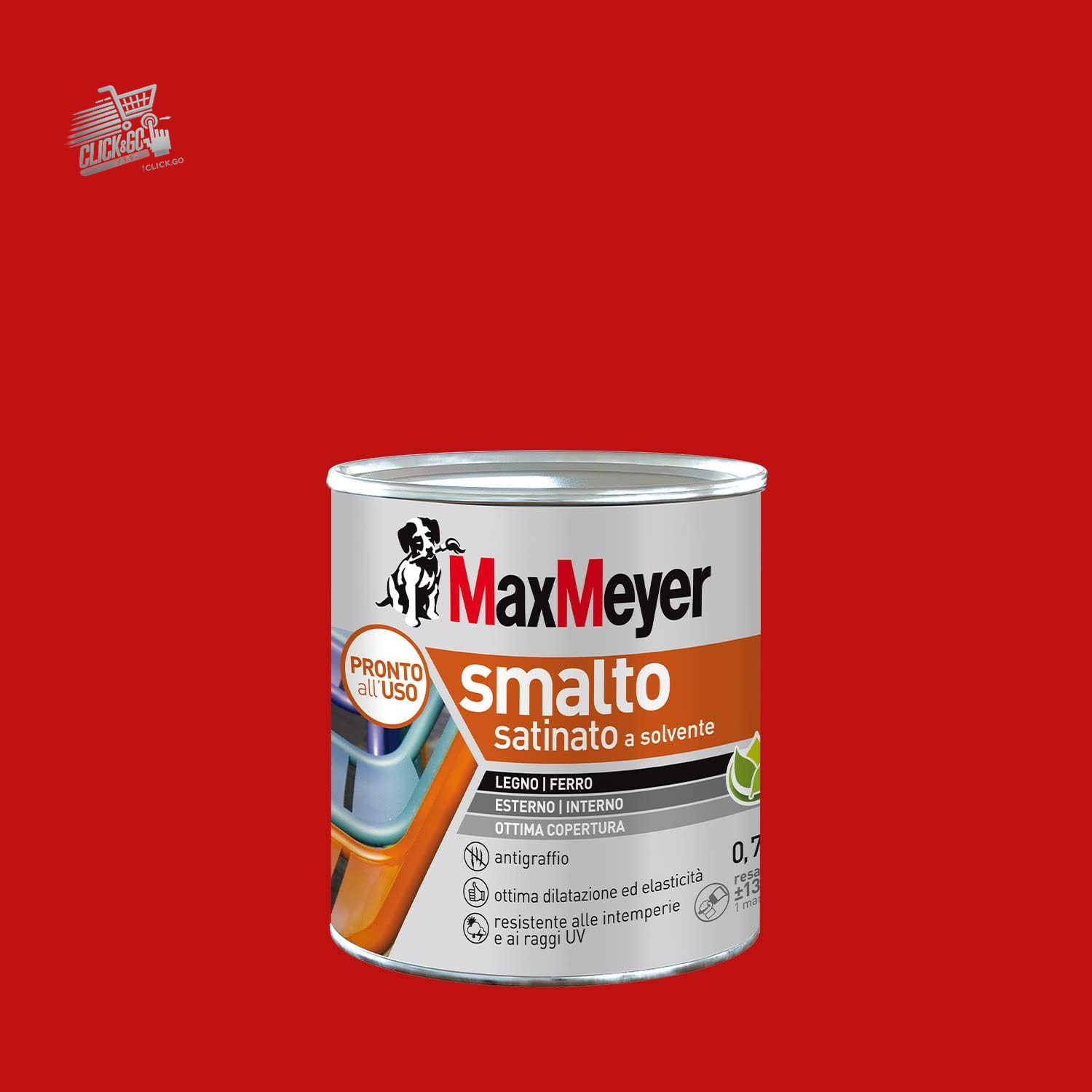 Solvent enamel iron satin wood red RAL 3020 exterior paint interior 750m