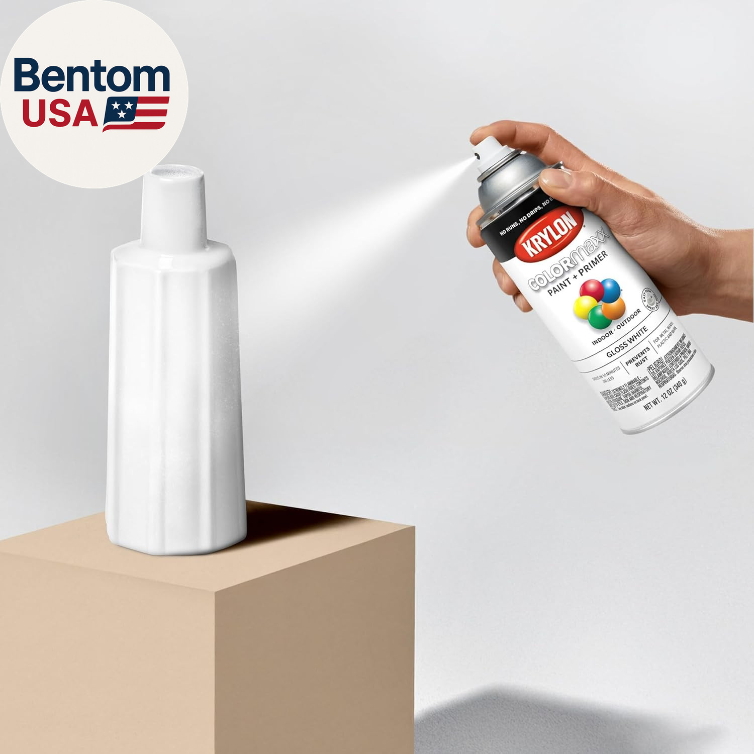 K05545007 Colormaxx Spray Paint and Primer for Indoor/Outdoor Use, Gloss White 1