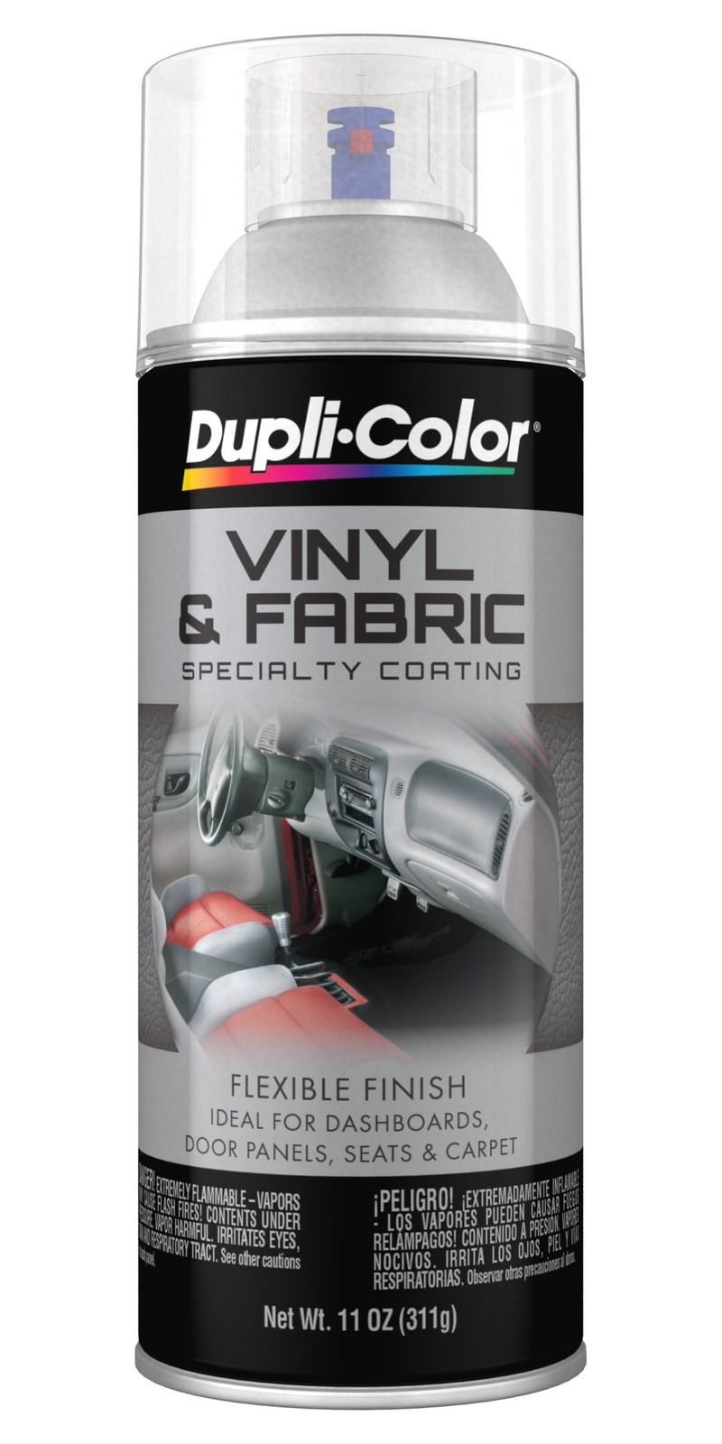 Vinyl & Fabric Spray Paint, Clear Finish, 11 oz for Upholstery & Crafts
