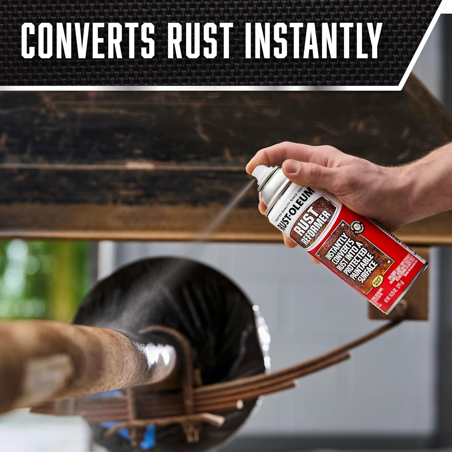 248658 Stops Rust Reformer Spray Paint, 10.25 Oz, Matte Black