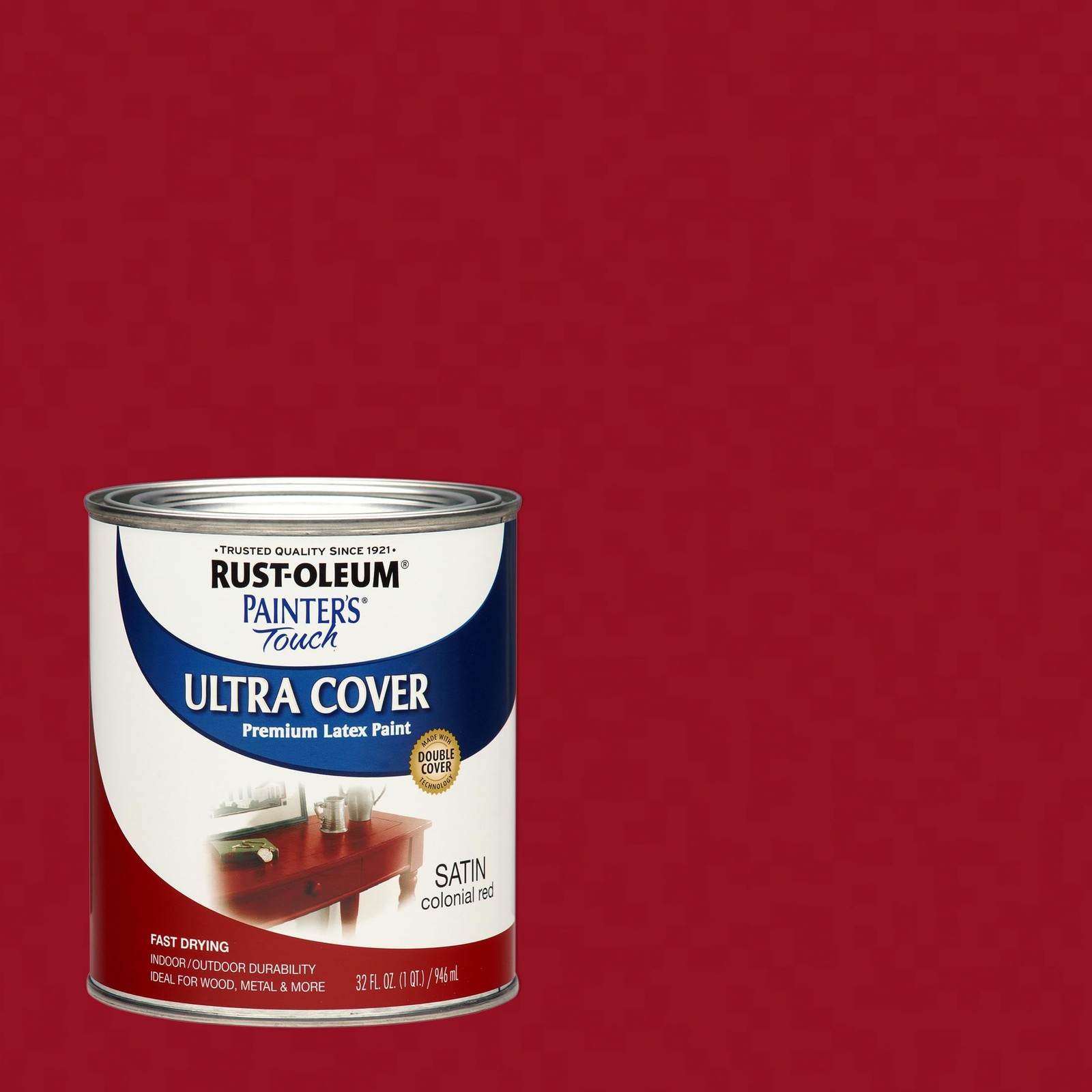 Rust Oleum Painter’s Touch Satin Colonial Red Paint 1 Quart Low Odor Durable …