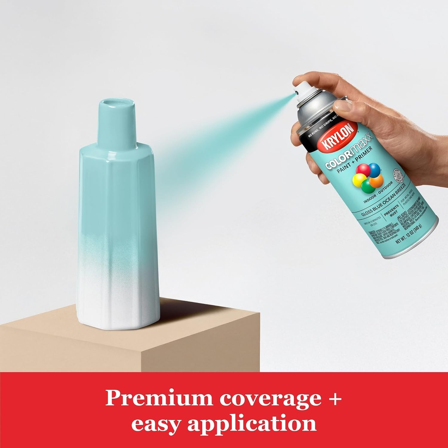 ColorMaxx 12 Oz. Gloss Spray Paint, Blue Ocean Breeze – 1 Each