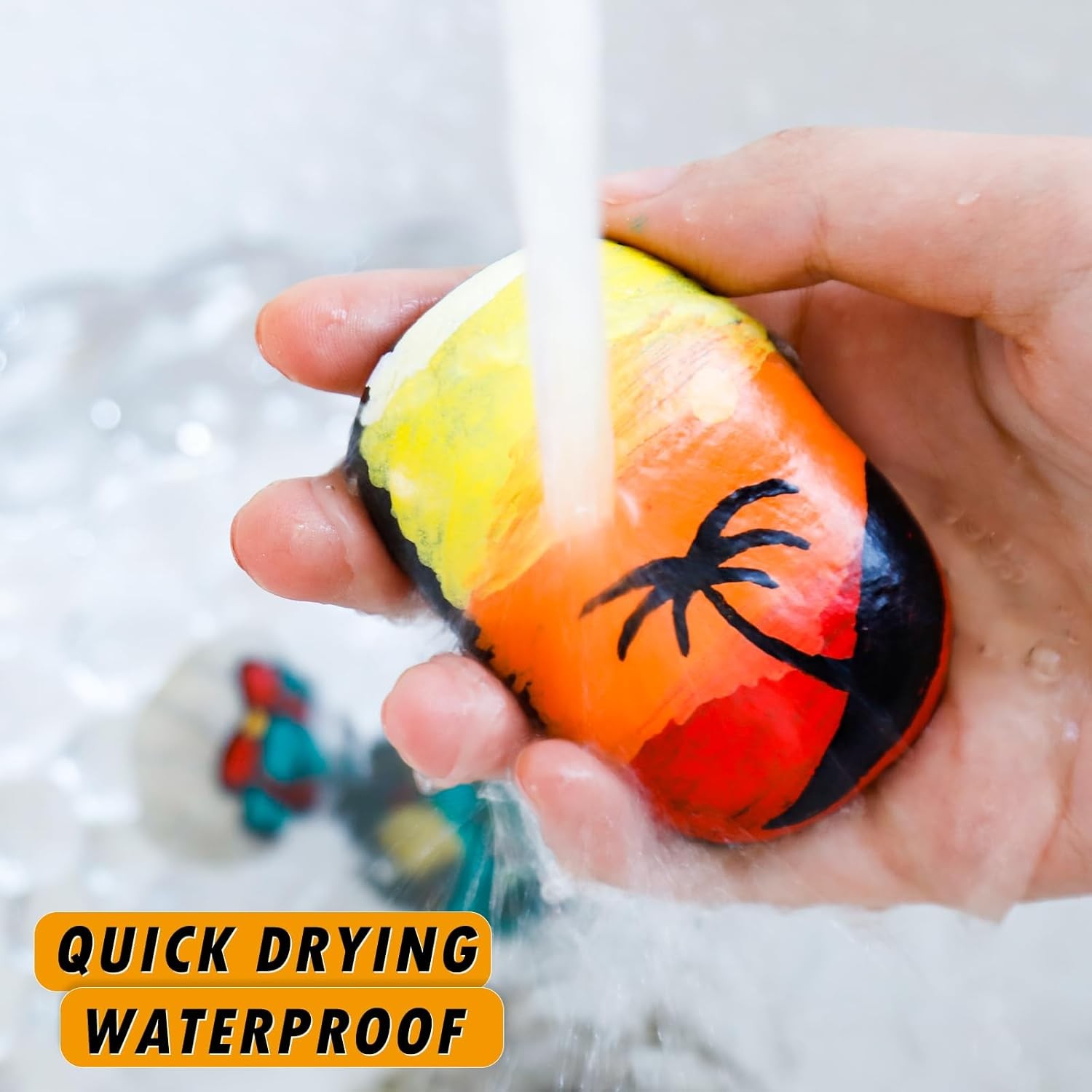 Yellow Paint Markers, 2 Pack Oil-Based Waterproof Quick Dry Permanent Paint Pen