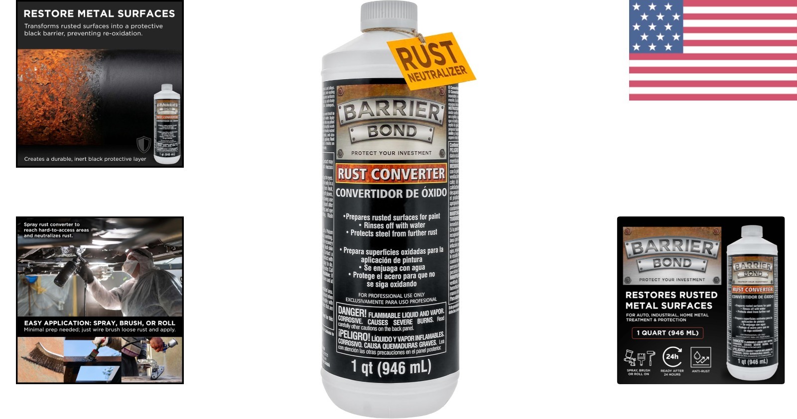 Transform Rust with Barrier Bond: 1-Quart Metal Primer & Rust Converter Solution