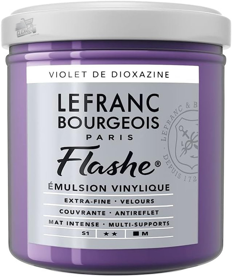Lefranc Bourgeois Flashe 125ml Violet Dioxazine Color Acrylic Vinyl Art