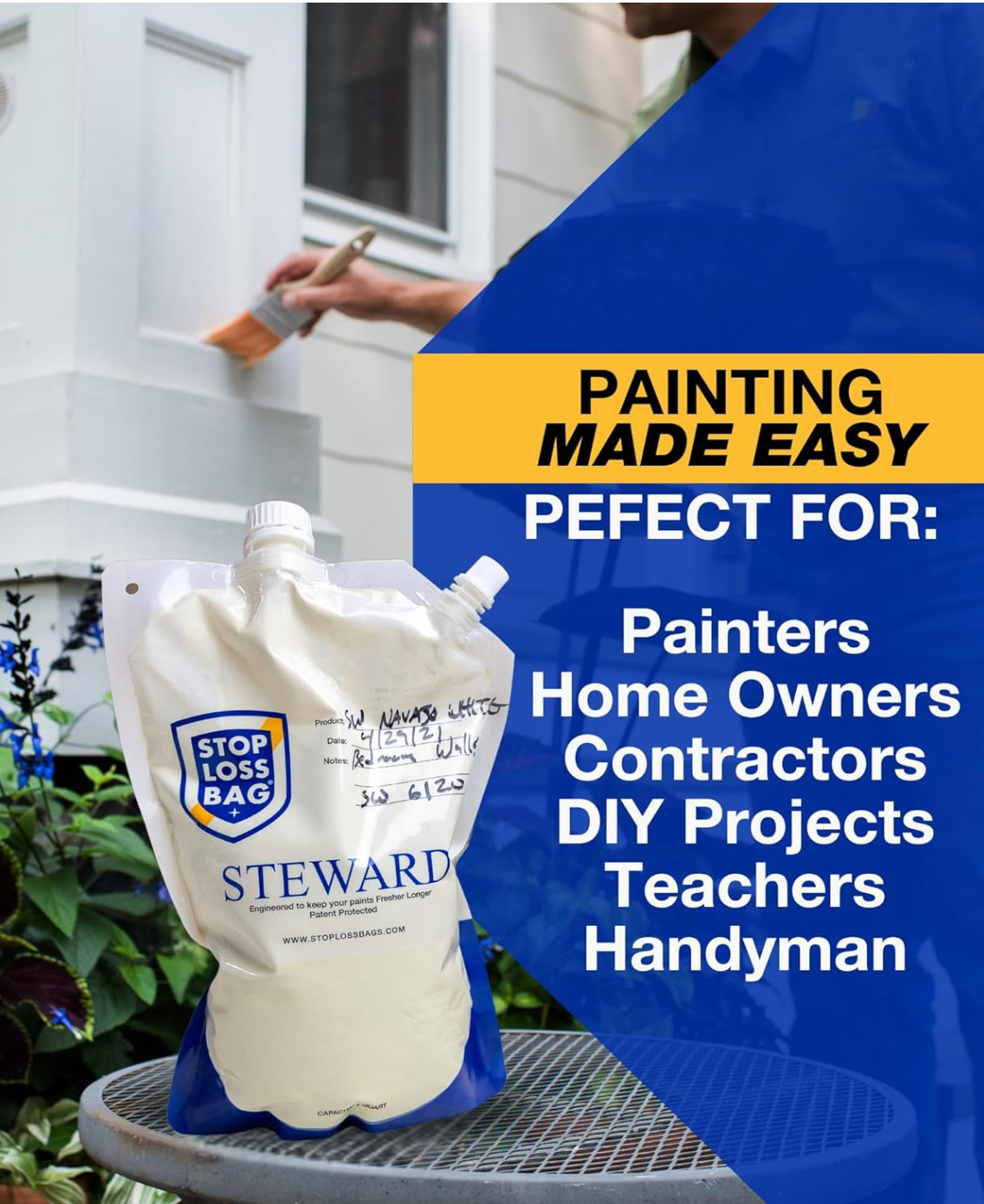 STEWARD – Stop Loss Paint Saving Bags – 8 Bag Complete Paint Storage Kit