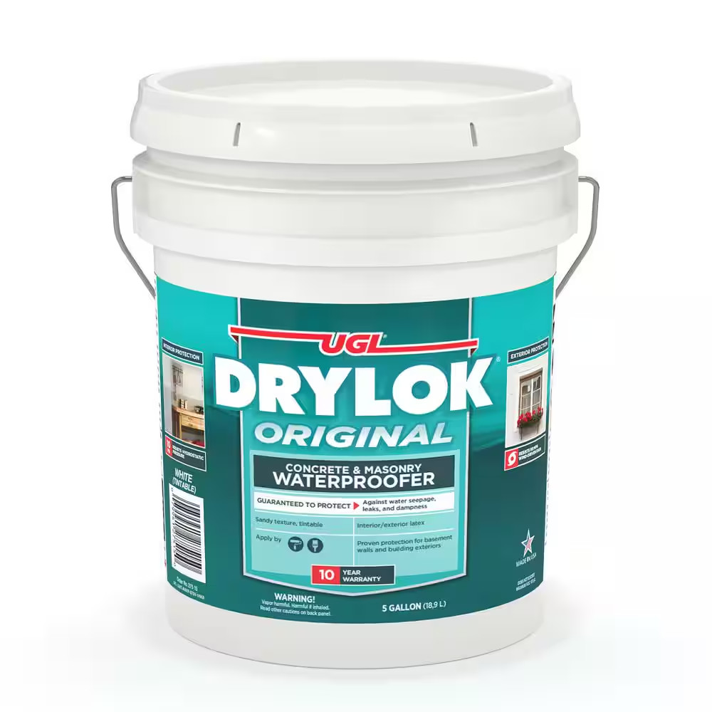 Original 5 Gal. White Flat Latex Interior/Exterior Basement and Masonry Waterpro