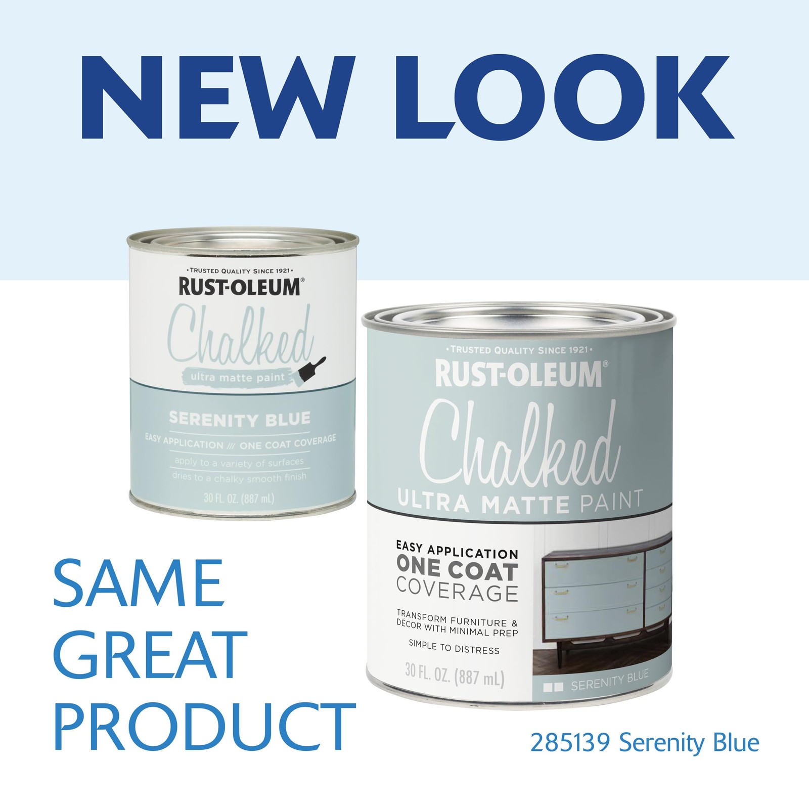 Rust Oleum Chalked Paint 30 Ounce Serenity Blue Pack Of 2 Ultra Matte Finish