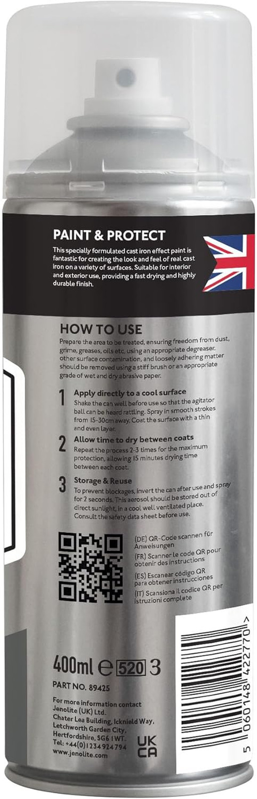 Cast Effect Spray Paint | IRON | Creates Look and Feel of Real Cast Iron on Most