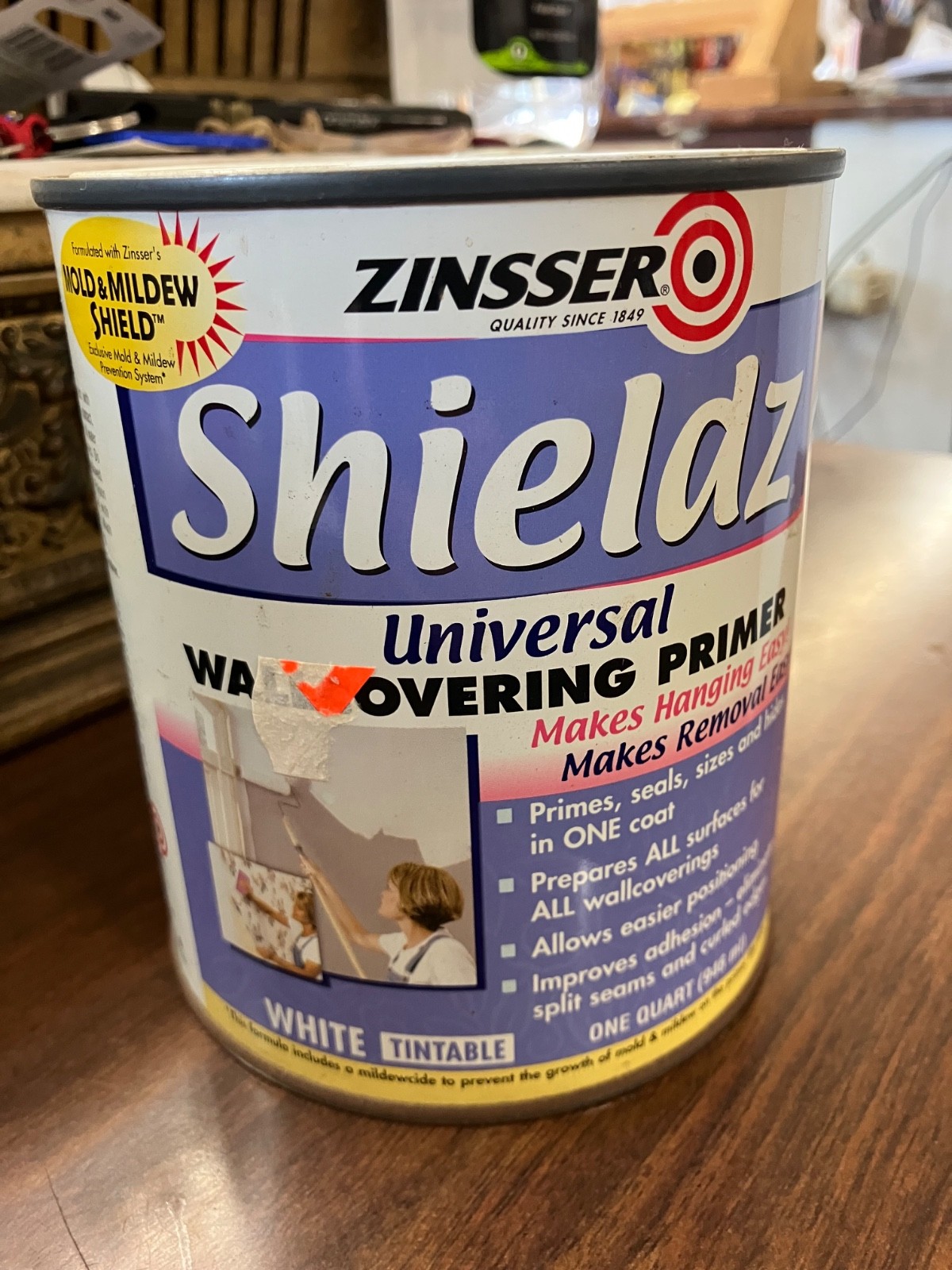 Zinsser 02504 QUART White Zinsser, Shieldz Universal Wallcovering Primer Sealer