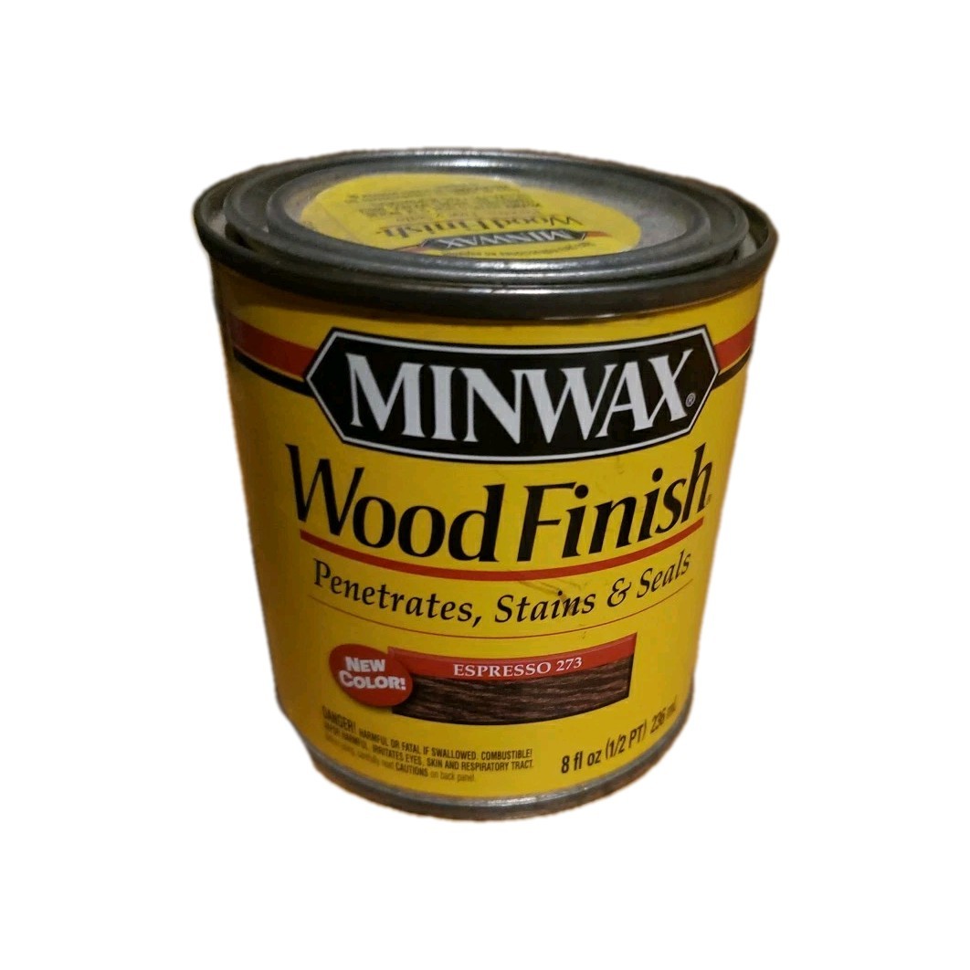 1/2 pint Minwax 273 Espresso Wood Finish Oil-Based Wood Stain Half Pint 8 Oz NEW