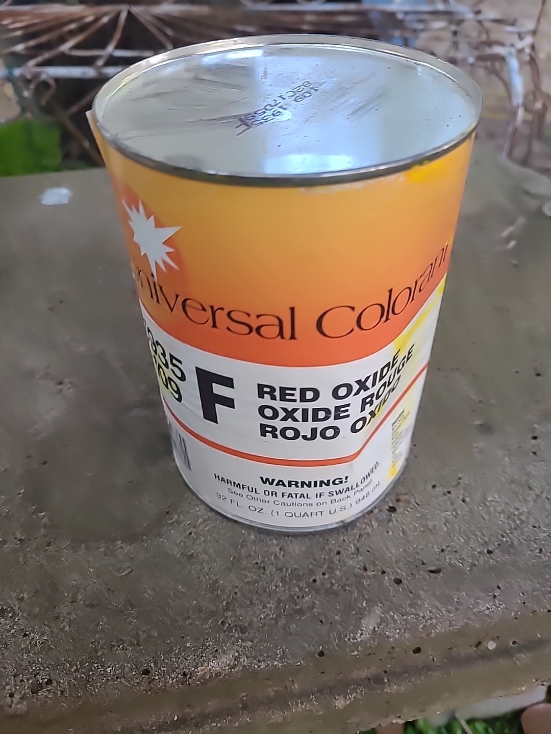 Red Oxide Rouge Colorant Red Rouge S Mixing Tint Paint Can 1 Q F
