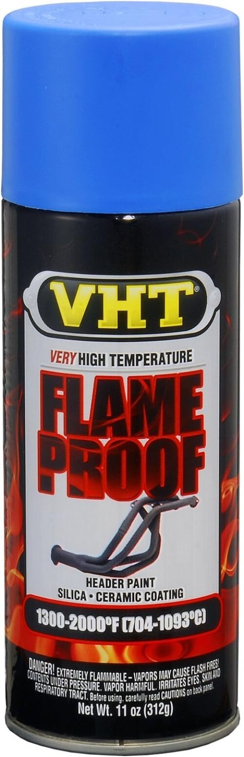 Matte Blue Flame Resistant Spray for Automotive Exhaust – 11oz Silicone Coating