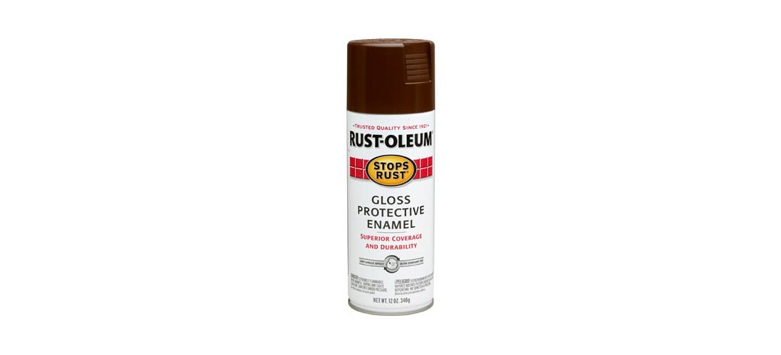 Enamel Protective Paint Stops Rust – Gloss Leather Brown 12-oz Spray