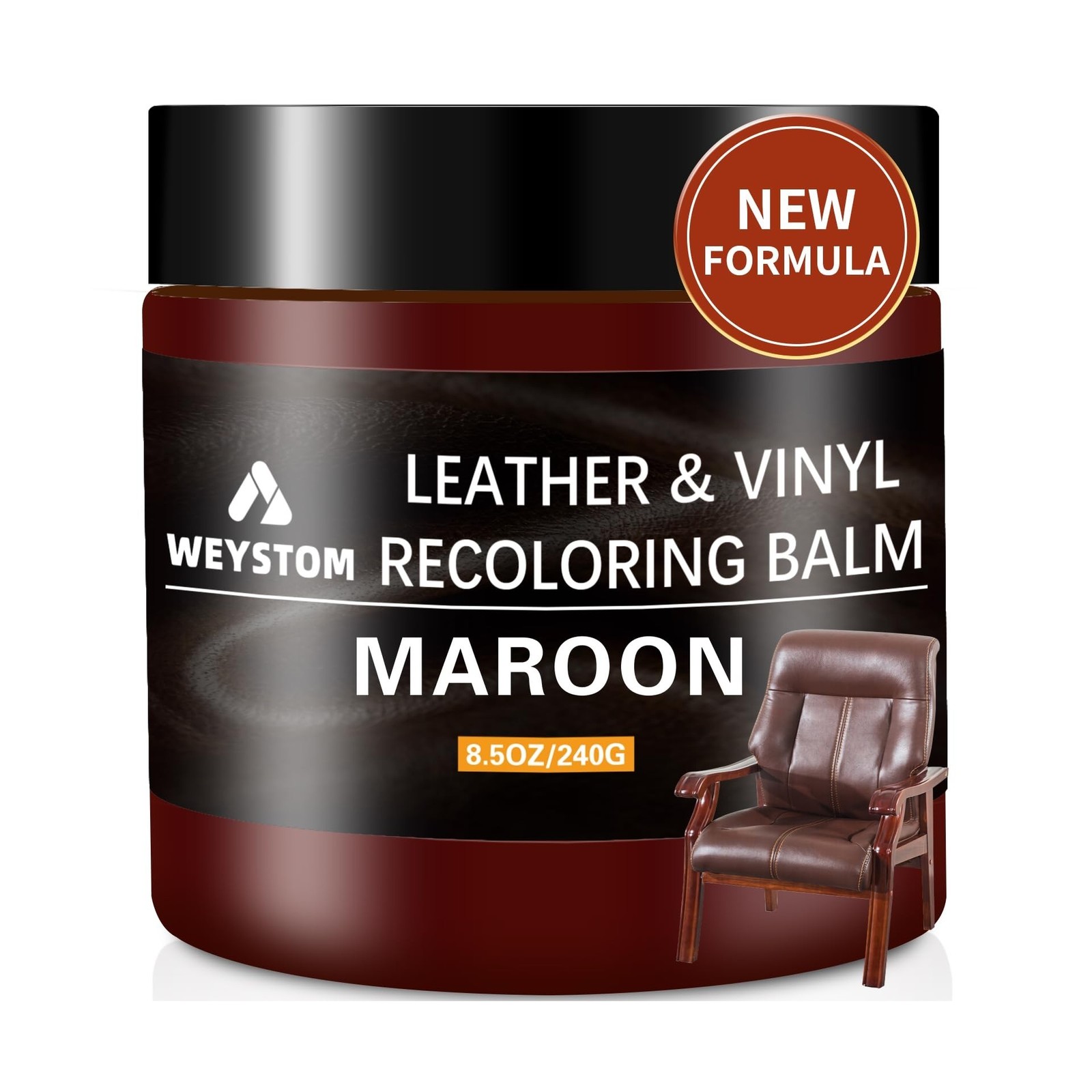 Leather Recoloring Balm – Maroon Leather Repair Kit for Furniture, Dye, Recol…
