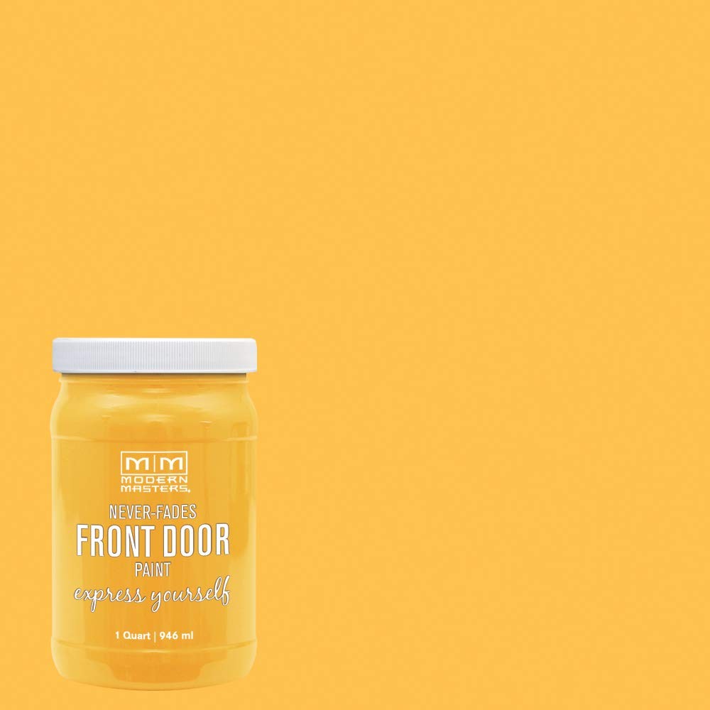 Modern Masters 275273 Front Door Paint, 1 Quarts, Satin Happy