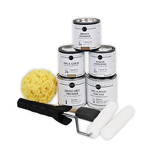 Granite Countertop Paint Kit 2.0-100% Sicilian Sand 100% Acrylic Topcoat