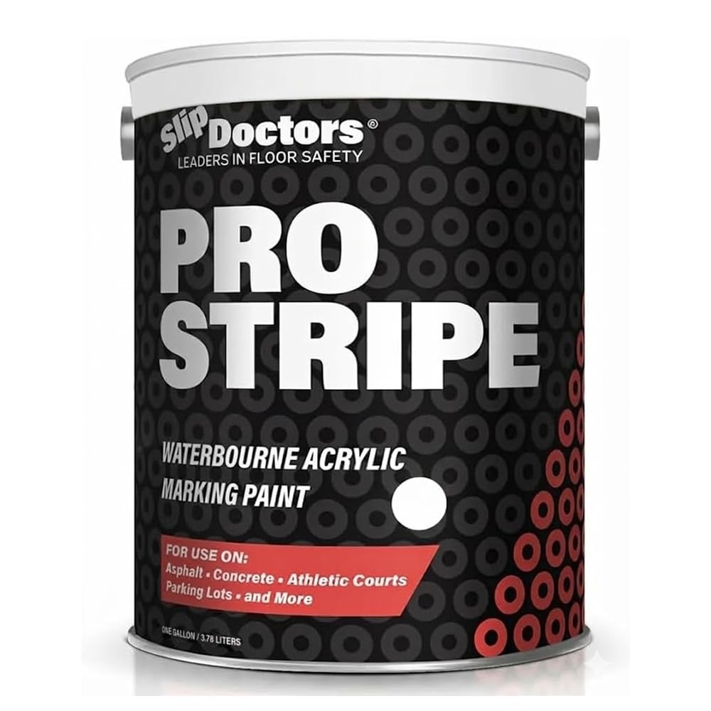 Stripe Line Marking Paint – Courts, Parking Lots & Surface Restoration – (Whi…