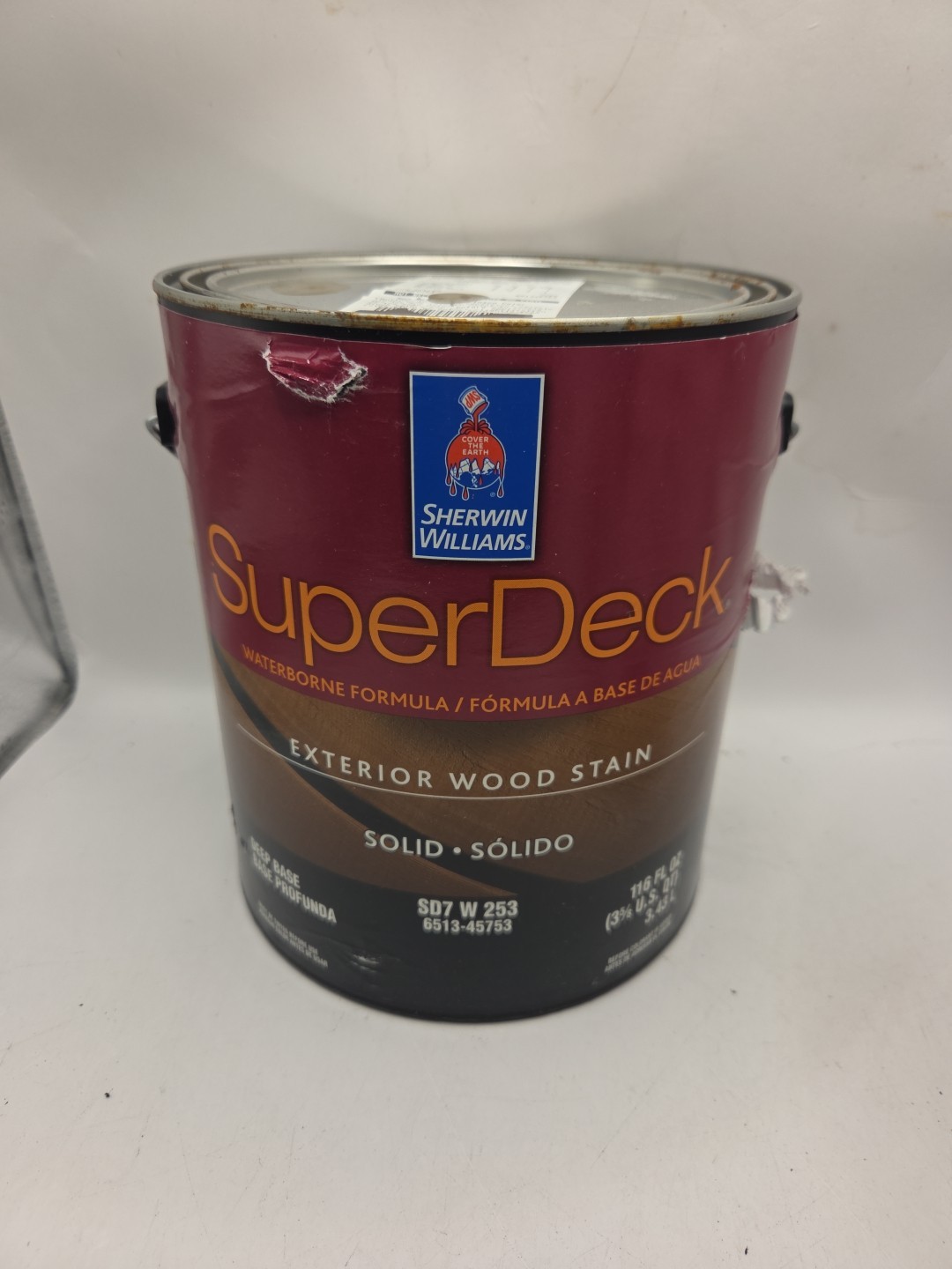 1 Gallon Sherwin Williams Superdeck Solid Color October Brown Exterior Wood…