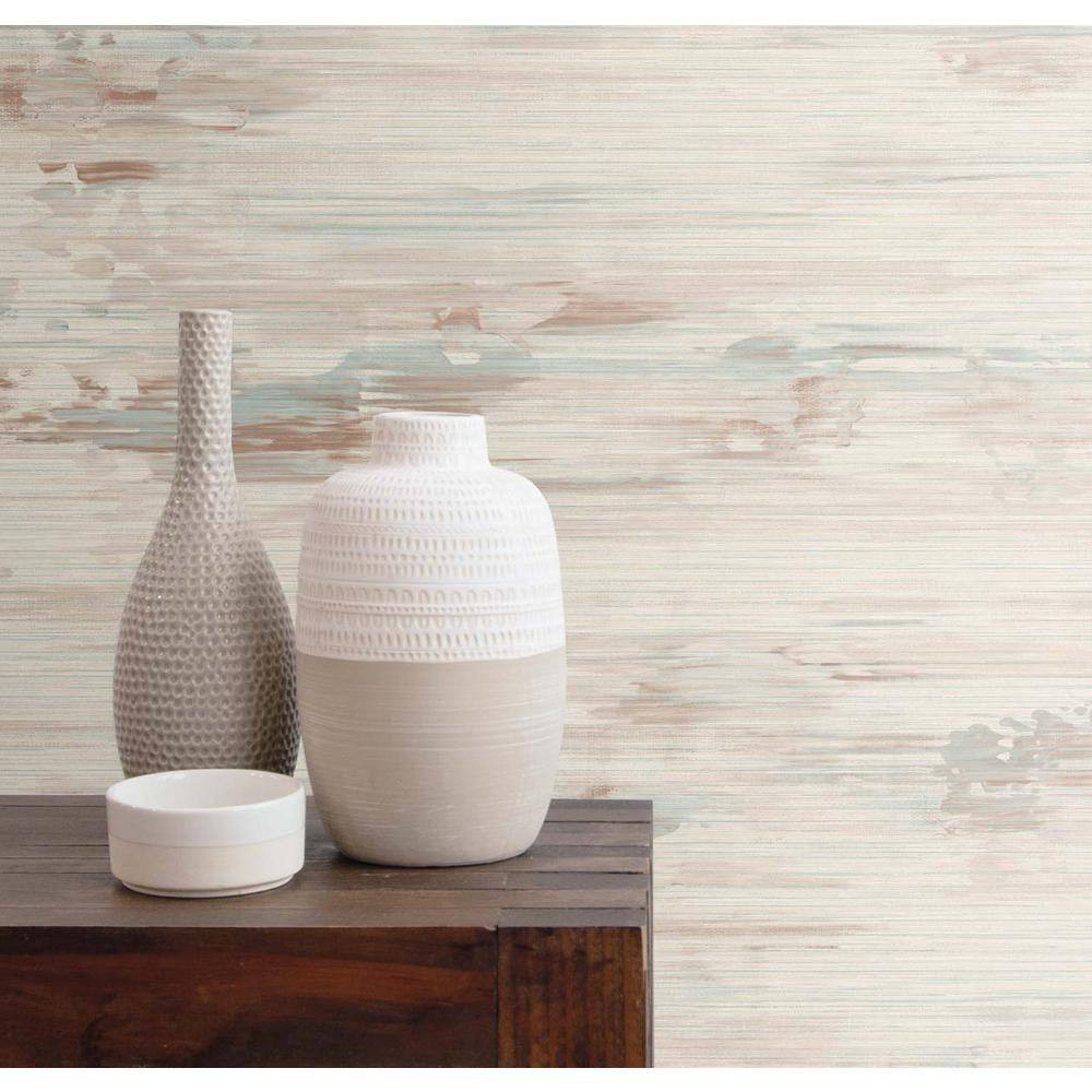 60.75 Sq. Ft. Rust & Seaside Silk Mistral Embossed Vinyl Unpasted Wallpaper Roll