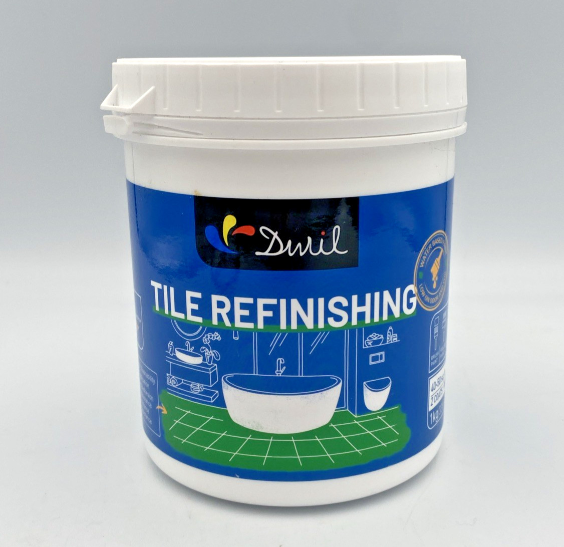 Duril Tile Refinishing 1kg 33 Fl Oz Light White exp 12/2026 Brush roll or spray