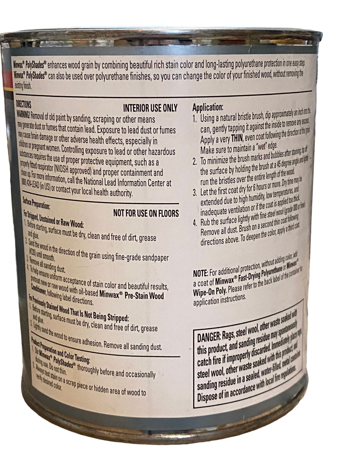 Minwax PolyShades Stain & Polyurethane American Chestnut Gloss Quart