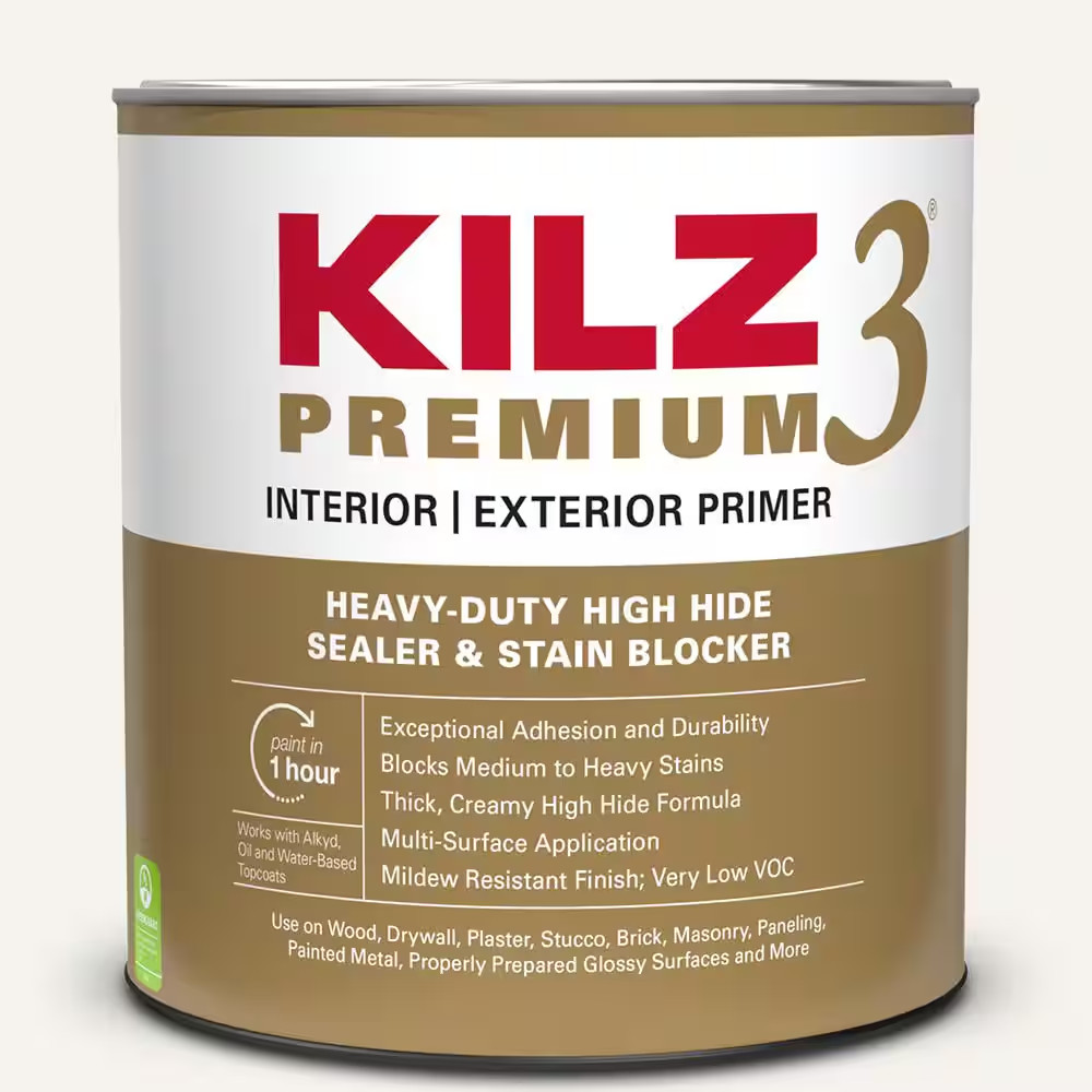 PREMIUM 1 Qt. White Interior/Exterior Primer, Heavy-Duty High Hide Sealer