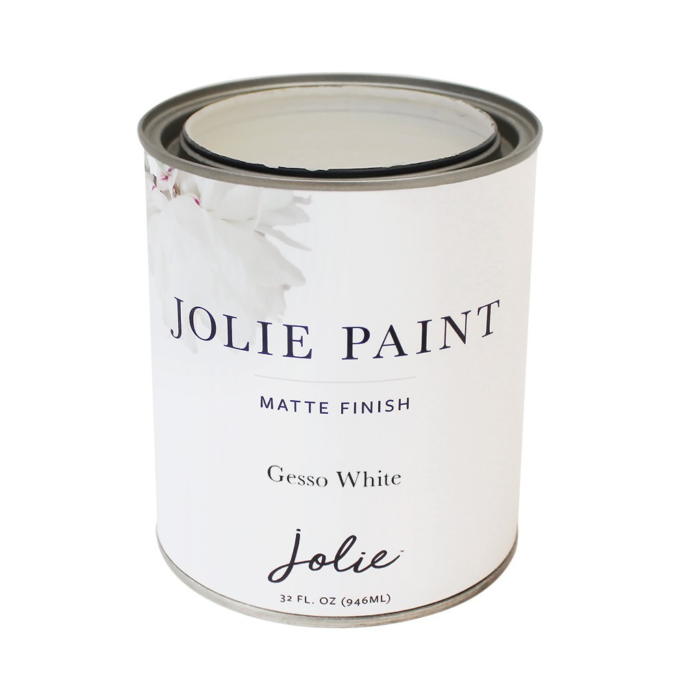 Jolie Paint for furniture, cabinets, and decor: Gesso White (1 quart)